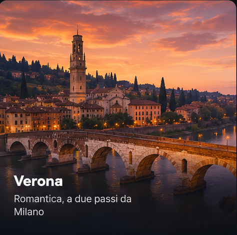 Coppia a cena vista tramonto durante un weekend romantico organizzato con WeekendGo